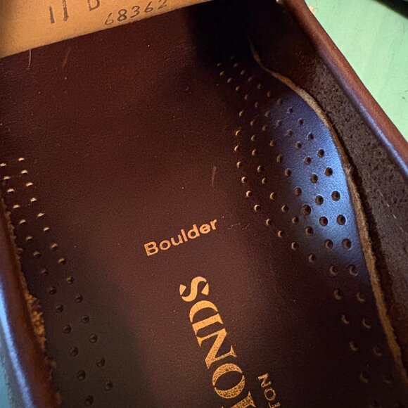 Mens Allen Edmonds Brown Boulder Loafers Size 11 B - Picture 8 of 11